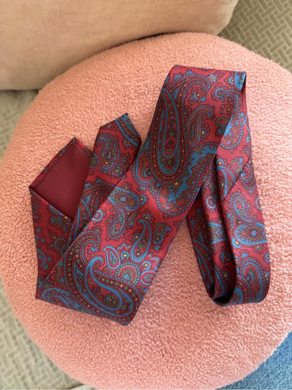 Vintage Jacques Boivin Paris Pure Silk Paisley Tie | Made in France